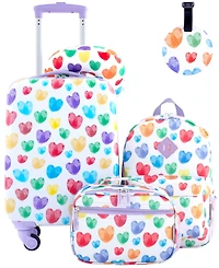 Travelers Club Kid's Hard Side Carry-On Spinner 5 Piece Luggage Set