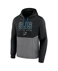 Men's Fanatics Black San Jose Sharks Successful Tri-Blend Pullover Hoodie