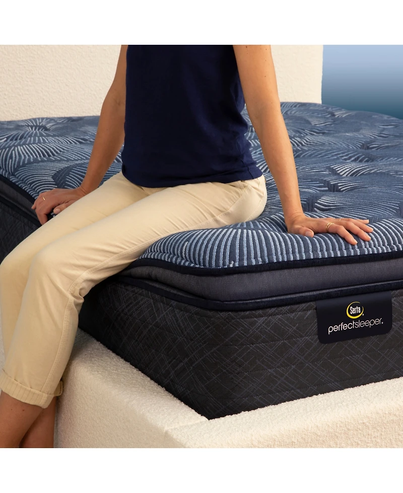 Serta Perfect Sleeper Cobalt Calm 15" Plush Pillow Top Mattress Set
