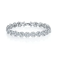 Marquise Cut Cubic Zirconia Tennis Bracelet with Cubic Zirconia