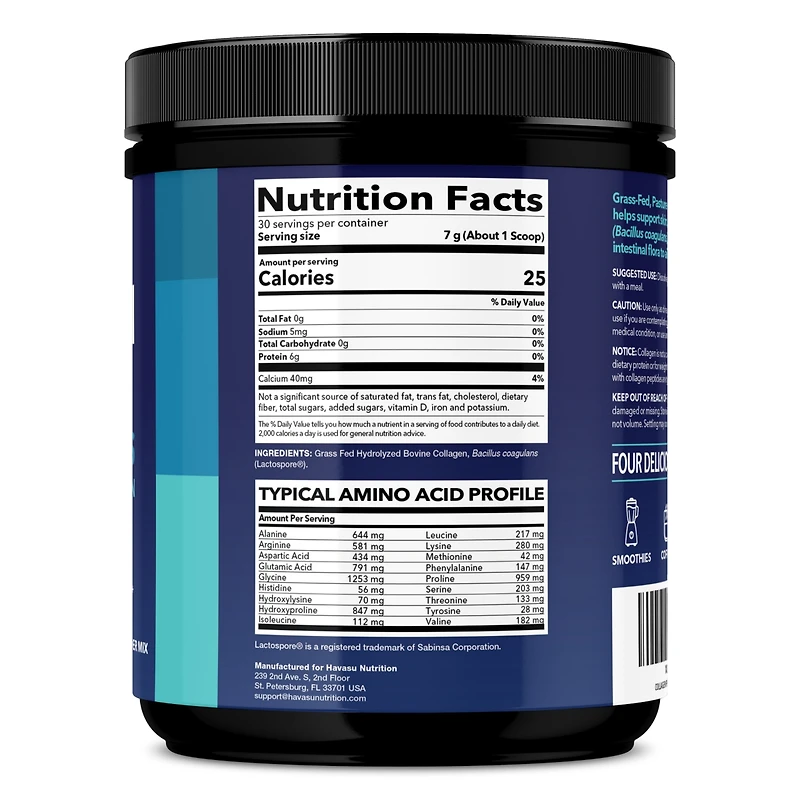 Collagen Powder + Probiotics, Havasu Nutrition, 210gm