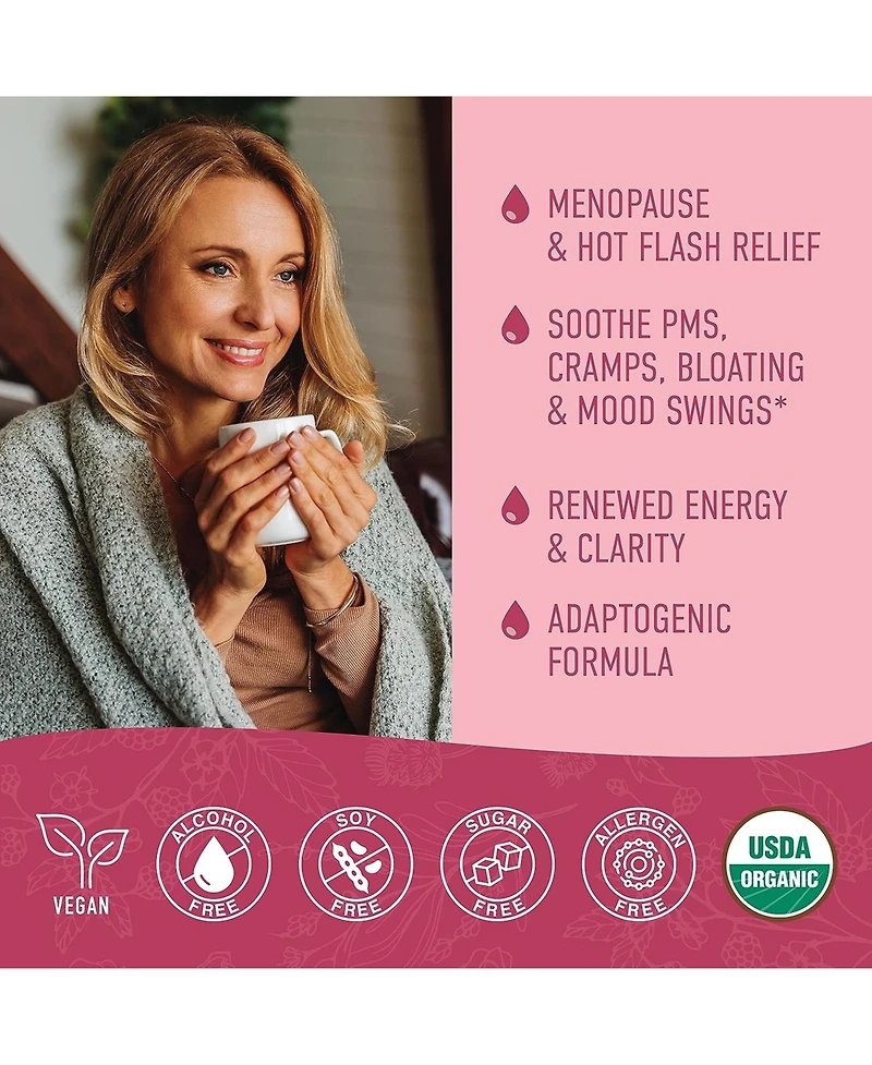 SMNutrition Hormone Balance Liquid Drops | with Stinging Nettle, Black Cohosh, Red Raspberry Leaf, Chasteberry & More | Menopause, Hot Flash, & Pms Re