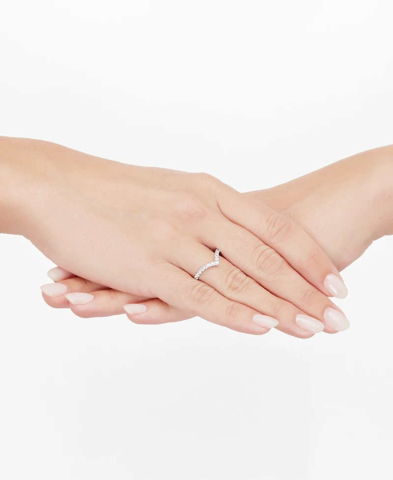 Grown With Love Igi Certified Lab Chevron Band (1/2 ct. t.w.) 14k White or Yellow Gold