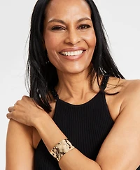 I.n.c. International Concepts Gold-Tone Hammered Cuff Bracelet, Exclusively at Macy's