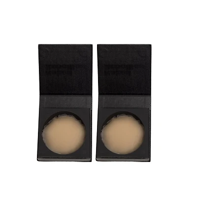 Naked Rebellion Women's Reusable Round Nipple Stickies No Show Adhesive Covers: 2 Pack Set