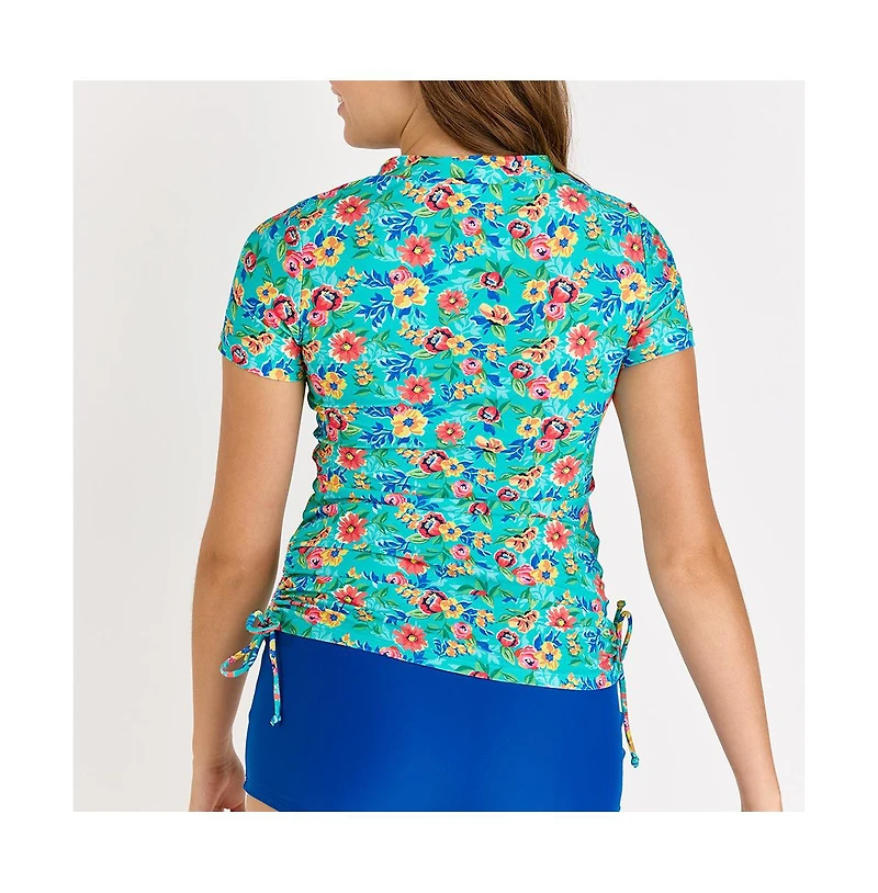 Calypsa Women's Mock Neck Adele Swim Top