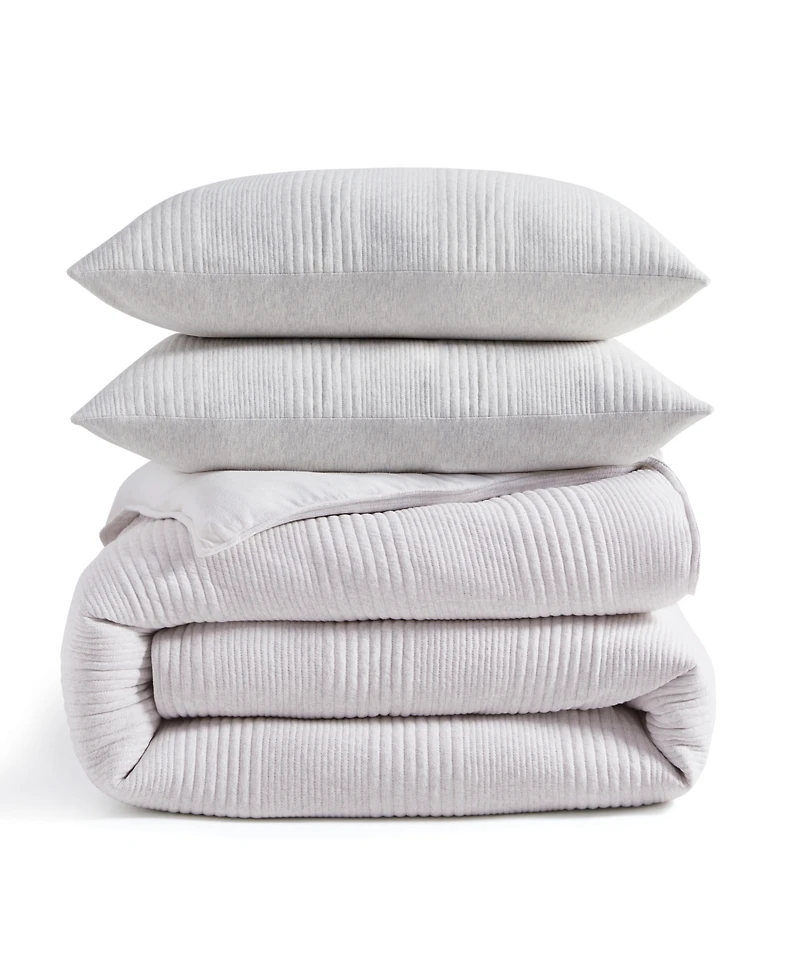 Dkny Pure Ribbed Jersey 3-Pc. Comforter Set, Full/Queen