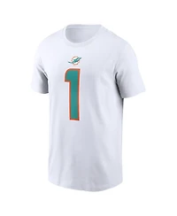 Men's Nike Tua Tagovailoa White Miami Dolphins Player Name and Number T-shirt