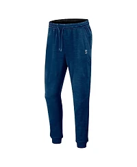 Men's Fanatics Heather Deep Sea Blue Seattle Kraken Authentic Pro Fleece Sweatpants