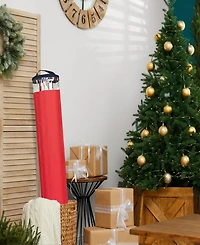 Northlight 41" Clear Zip Up Christmas Gift Wrap Storage Tube Bag, Holds 15-20 Rolls