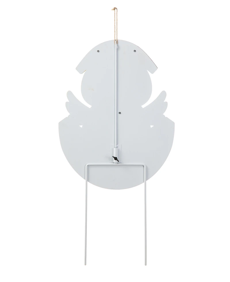 Glitzhome 24" H Easter Metal Baby Chicken Egg Yard Stake