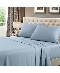 600 Thread Count Solid Cotton Sheets Set, Queen