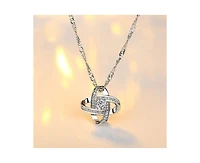 Knot Necklace With Cubic Zirconia Stones