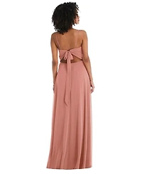 Women's Tie-Back Cutout Maxi Dress with Front Slit