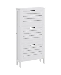 Homcom Modern Shoe Cabinet with 3 Flip Drawers for 6 Pairs,
