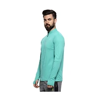 Campus Sutra Men's Mint Green Basic Active wear T-Shirt