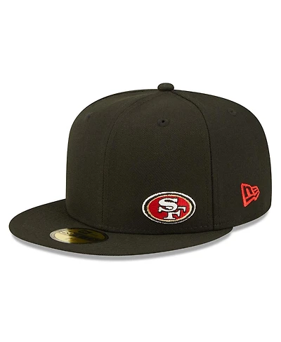 Men's New Era Black San Francisco 49ers Flawless 59FIFTY Fitted Hat