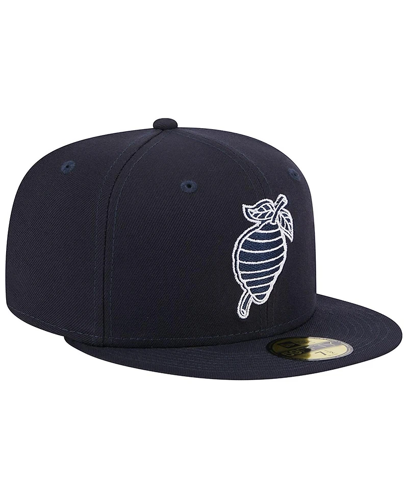 Men's New Era Navy Charlotte Knights Theme Nights Black Hornets 59FIFTY Fitted Hat