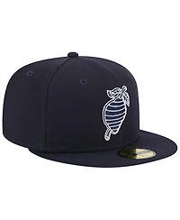 Men's New Era Navy Charlotte Knights Theme Nights Black Hornets 59FIFTY Fitted Hat