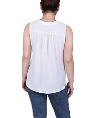 Ny Collection Petite Sleeveless Air Flow Blouse