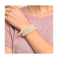 Sohi Women's White Pearl Strand Bracelet