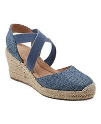 Easy Spirit Women's Meza Casual Strappy Espadrille Wedges Sandal