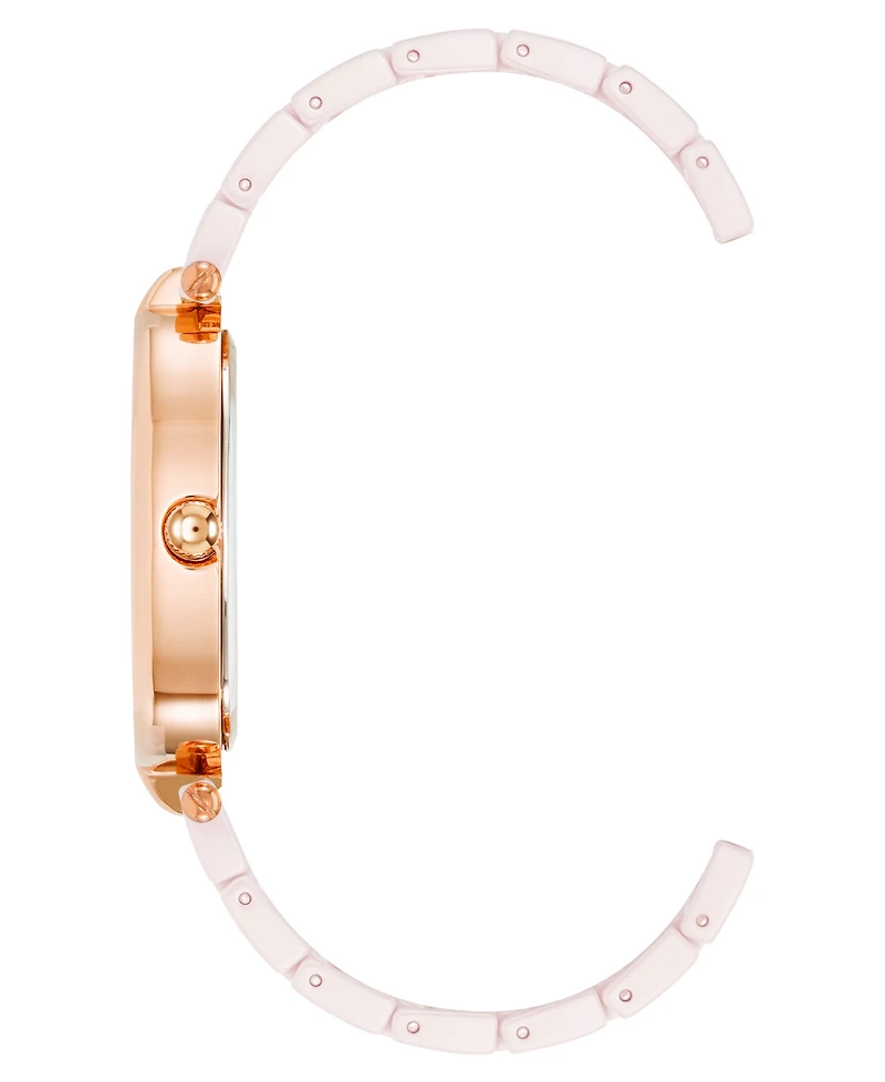 Anne Klein Women's Quartz Blush Ceramic Link Bracelet Watch, 36mm
