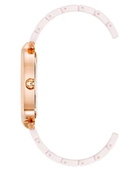 Anne Klein Women's Quartz Blush Ceramic Link Bracelet Watch, 36mm