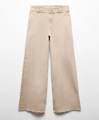 Mango Women's High Waist Culottes Jeans