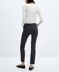 Mango Women's Crop Skinny Pants