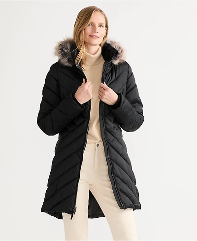 Lands' End Women's FeatherFree Cozy Fleece Lined Winter Coat
