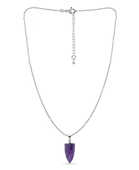 Macy's Silver Plated Multi Genuine Stone Pendant Necklace
