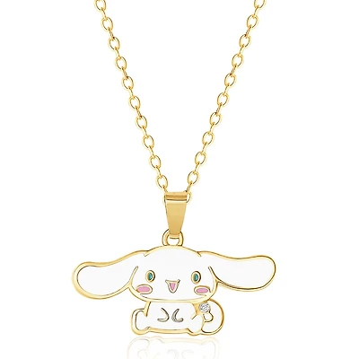 Hello Kitty Sanrio Cinnamoroll Enamel 3D Pendant, 18'' Chain