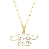Hello Kitty Sanrio Cinnamoroll Enamel 3D Pendant, 18'' Chain