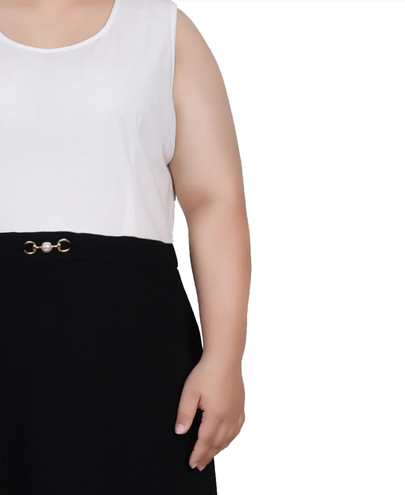 Ny Collection Plus 3/4 Sleeve Dress, 2 Piece Set