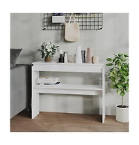 Console Table White 40.2"x11.8"x31.5" Engineered Wood