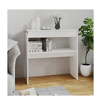 Console Table White 31.5"x11.8"x31.5" Engineered Wood