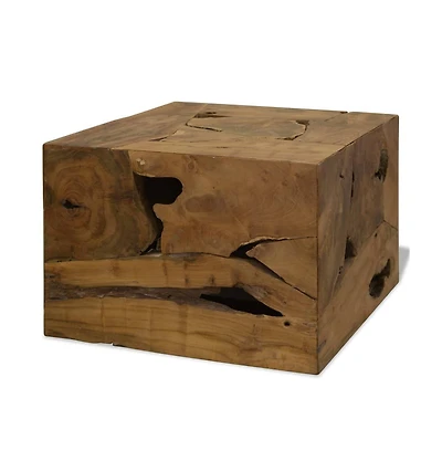 Coffee Table 19.7"x19.7"x13.8" Genuine Teak Brown