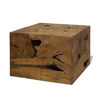 Coffee Table 19.7"x19.7"x13.8" Genuine Teak Brown