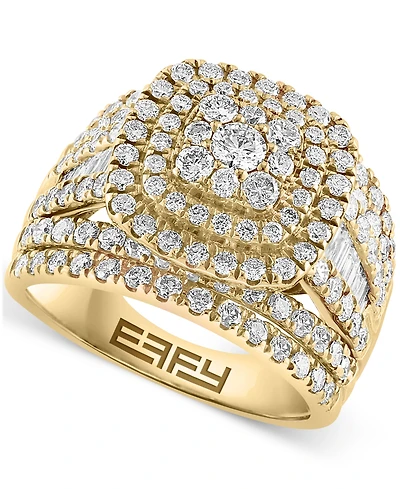 Effy Diamond Princess Shaped Halo Cluster Ring (2-1/2 ct. t.w.) in 14k Gold