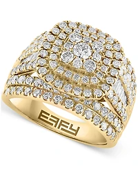 Effy Diamond Princess Shaped Halo Cluster Ring (2-1/2 ct. t.w.) in 14k Gold