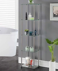 Convenience Concepts 15.75" Glass Designs2Go Classic 5 Tier Tower
