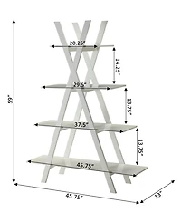 Convenience Concepts 45.75" Medium Density Fiberboard (Mdf) Oxford a Frame Bookshelf