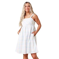 Hope & Henry Women's Organic Sleeveless Seersucker Sundress