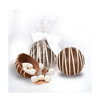 Just Candy 6 Pcs Hot Chocolate Bombs Bulk - Milk Chocolate - Individually Wrapped Christmas Holiday Party Favors, 6 Pieces