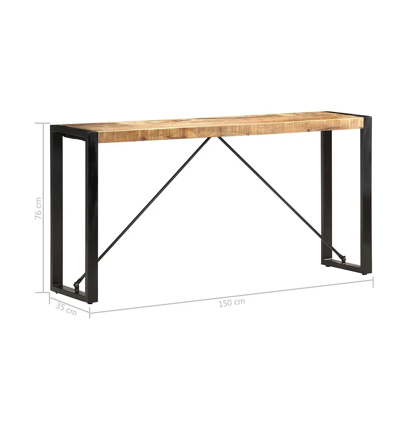 Console Table 59.1"x13.8"x29.9" Solid Mango Wood
