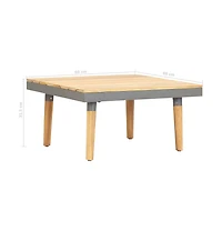 Garden Coffee Table 23.6"x23.6"x12.4" Solid Acacia Wood