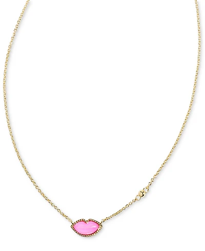 Kendra Scott Gemstone Lips 18" Adjustable Reversible Pendant Necklace