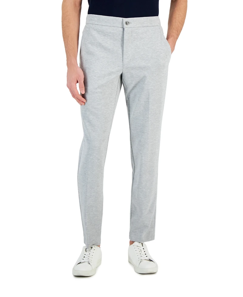 Alfani Men's Modern-Fit Stretch Heathered Knit Suit Pants, Created for Macy's