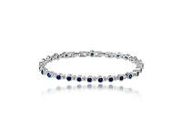 Hollywood Sensation Cubic Zirconia Tennis Bracelet with Round Cut Cubic Zirconia